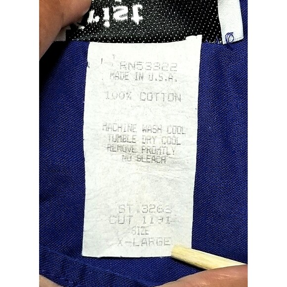 Vintage KRIST GUDNASON Blue Colorful Parrot Print Dress Sz XL Cotton USA - Picture 5 of 5